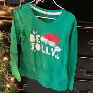 Santa Christmas glitter shirt 6x